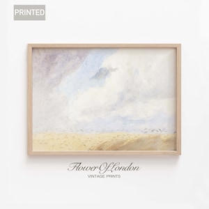 Wheat Field Road Print, Vintage Farmhouse Watercolour Drawing  Countryside Country Corn Field Landscape Nature Harvest Scenery, Giclee #220