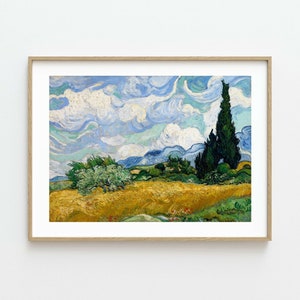 ヴィンセント・ヴァン・ゴッホ「糸杉のある麦畑」の版画