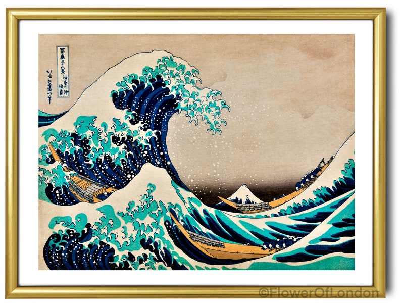 Wave Hokusai Print the Great Wave Katsushika Hokusai Poster Etsy UK