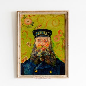 Impresión de Vincent Van Gogh El cartero (Joseph Roulin) Pintura al óleo clásica Pintura antigua famosa Pinturas antiguas, Giclée PREMIUM