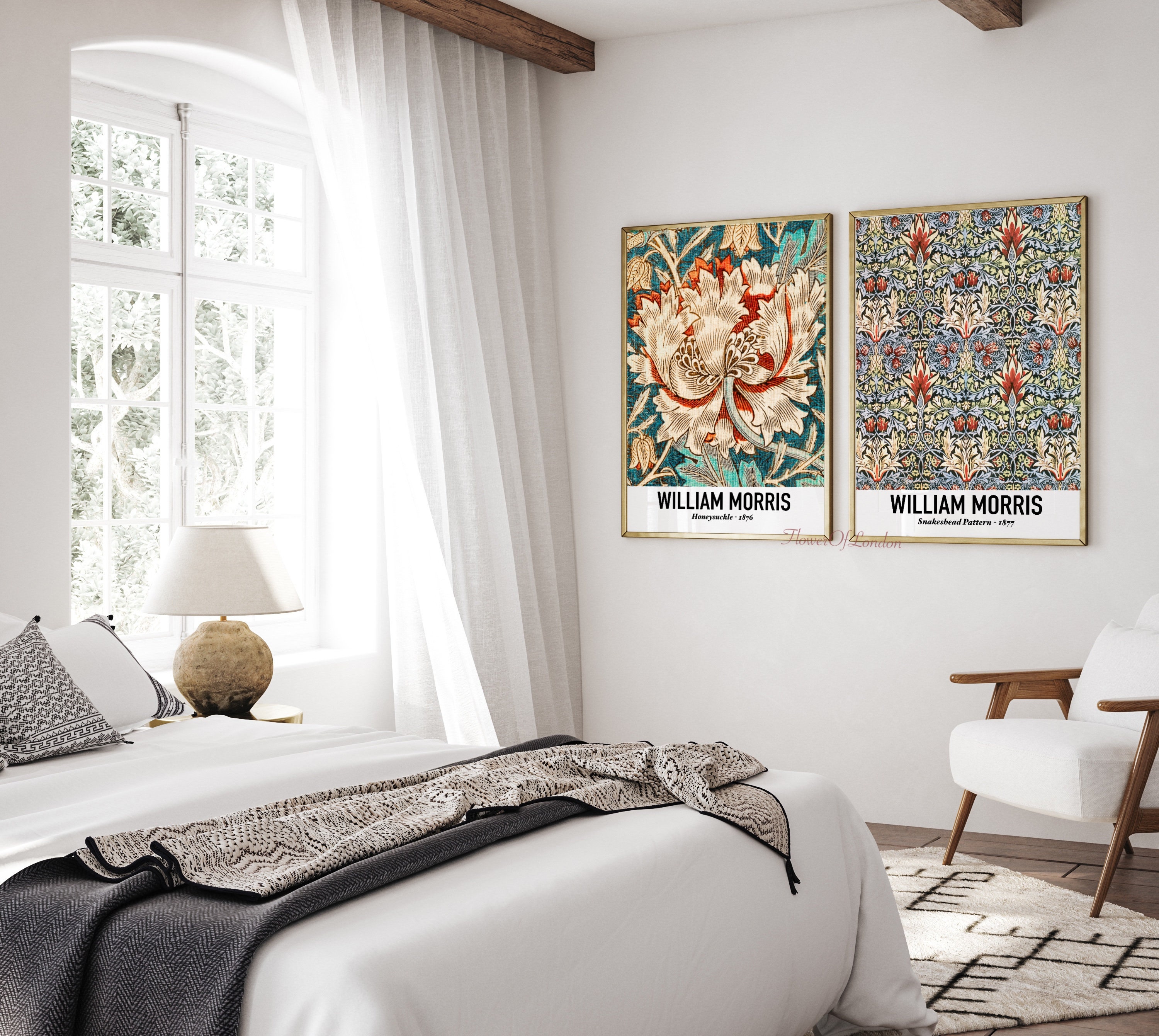 ウィリアムモリス•ハニーサックル【タペストリー？】限定I枚【送料込】 ウィリアムモリス スイカズラ ハニーサックル HONEYSUCKLE 花