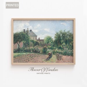 Stampa di orto, prato estivo in fiore, giardino di rose in stile francese, paesaggio, dipinto a olio, giclée n. 241