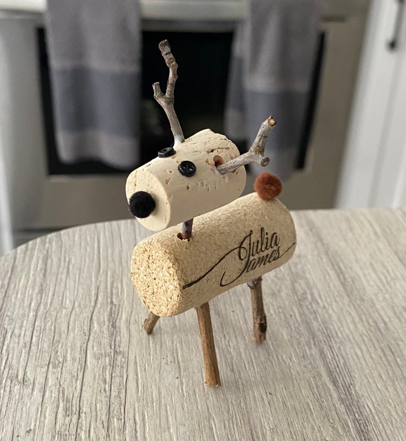 Upcycled Wine Cork Reindeer - Etsy