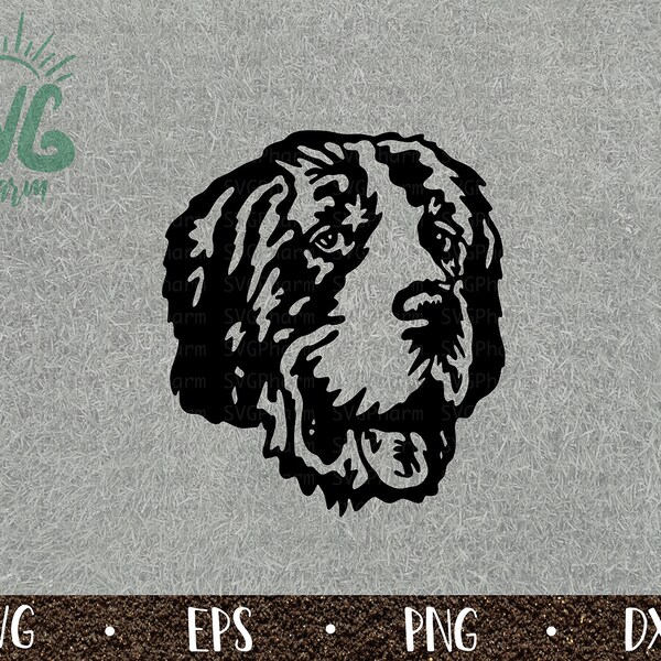 St. Bernard SVG / Cute St. Bernard Dog / Pet Portrait / Large Breed Dog  / PnG DXF EPS / Cricut / Silhouette / Digital Cut File / Clip Art