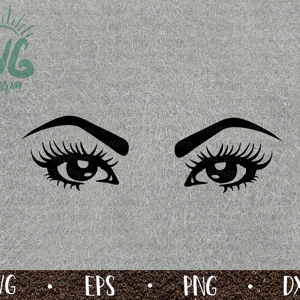 Beauty Eyes SVG / Pretty Eyes / Eye Vector / PnG DXF EPS / Cricut / Silhouette / Digital Cut File / Clip Art