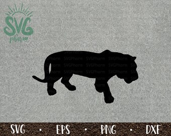 Tiger SVG / Tiger Silhouette / Wild Cat / Panthera tigris / Large Feline / PnG DXF EPS / Cricut / Silhouette / Digital Cut File / Clip Art