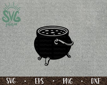 Ketel SVG / Halloween Pot / Brouwpot / Heksenpot / PnG DXF Eps / Cricut / Silhouet / Digitaal Gesneden Bestand / Clip Art