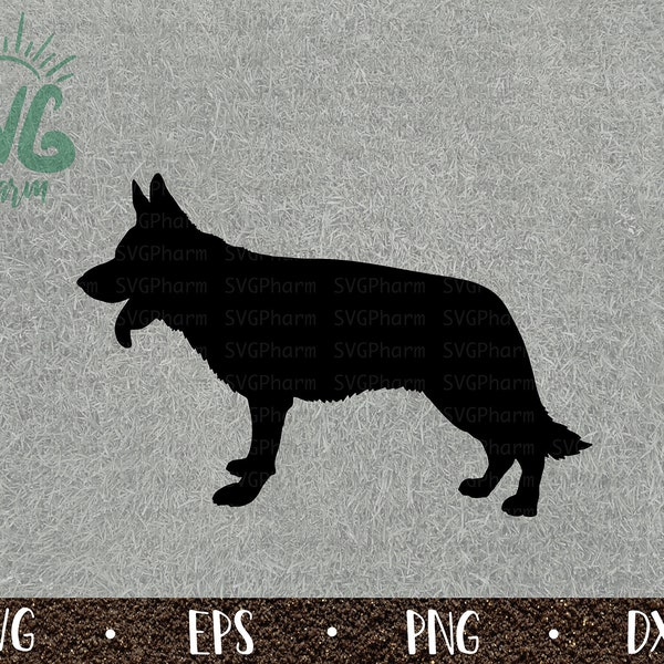 German Shepherd SVG / Large Breed Dog / German Shepherd Silhouette / PnG DXF EPS / Cricut / Silhouette / Digital Cut File / Clip Art