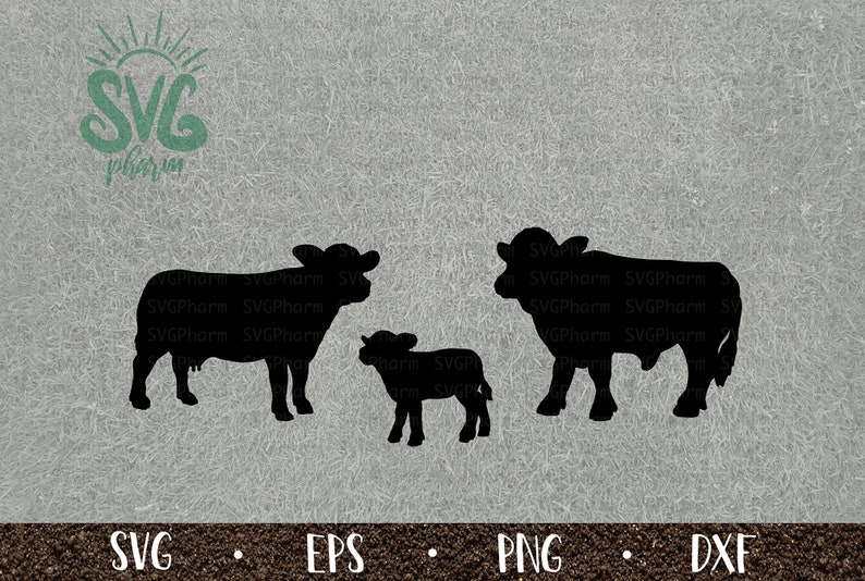 Download Cow Family Svg Bundle Mom Cow Dad Cow Baby Cow Farm Animal Png Dxf Eps Cricut Silhouette Digital Cut File Clip Art Clip Art Art Collectibles