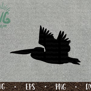 Flying Pelican SVG / Pelican flying / Pelican bird silhouette / PnG DXF EPS / Cricut / Silhouette / Digital Cut File / Clip Art
