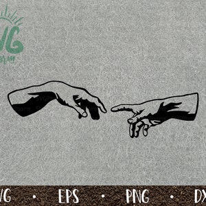 Creation of Adam Hands SVG / Religious Decal / PnG DXF EPS / Cricut / Silhouette / Digital Cut File / Clip Art