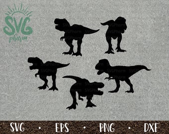 T-Rex SVG Bundle / Tyrannosaurus rex / Dinosaur Bundle / Kids Svg / Dino  / PnG DXF EPS / Cricut / Silhouette / Digital Cut File / Clip Art