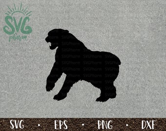 Polar Bear SVG / Ferocious Polar Bear / Growling / Roaring / PnG DXF EPS / Cricut / Silhouette / Digital Cut File / Clip Art