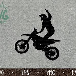 Dirt Bike SVG / Dirt Bike Rider Decal / Dune / Off-road / Extreme Sports / PnG DXF EPS / Cricut / Silhouette / Digital Cut File / Clip Art