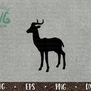 Impala Antelope SVG / Gazelle Silhouette / Wild African Animal / PnG DXF EPS / Cricut / Silhouette / Digital Cut File / Clip Art