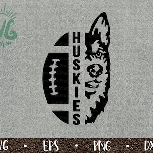 Huskies SVG / Football / Huskies Football Design / T-shirt Design / PnG DXF EPS / Cricut / Silhouette / Digital Cut File / Clip Art