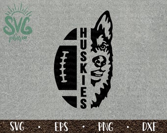 Huskies SVG / Football / Huskies Football Design / T-shirt Design / PnG DXF EPS / Cricut / Silhouette / Digital Cut File / Clip Art