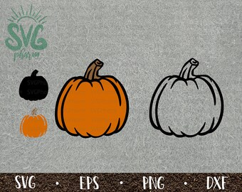 Pumpkin SVG / Layered Fall Pumpkin / Thanksgiving Pumpkin / Fall Decoration / PnG DXF EPS / Cricut / Silhouette / Digital Cut File/ Clip Art