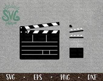 Clapperboard SVG / Gelaagd Clapperboard / Movie Director / Filmapparatuur / PnG DXF EPS / Cricut / Silhouet / Digital Cut File / Clip Art