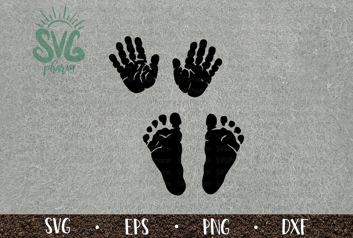 Baby SVG / Handprints / Footprints / Cute Baby / Newborn / Png DXF EPS