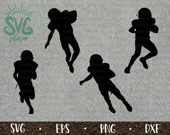 Football SVG Kid / Kid Running with Football / Game Day / PnG DXF EPS / Cricut / Silhouette / Digital Cut File / Clip Art