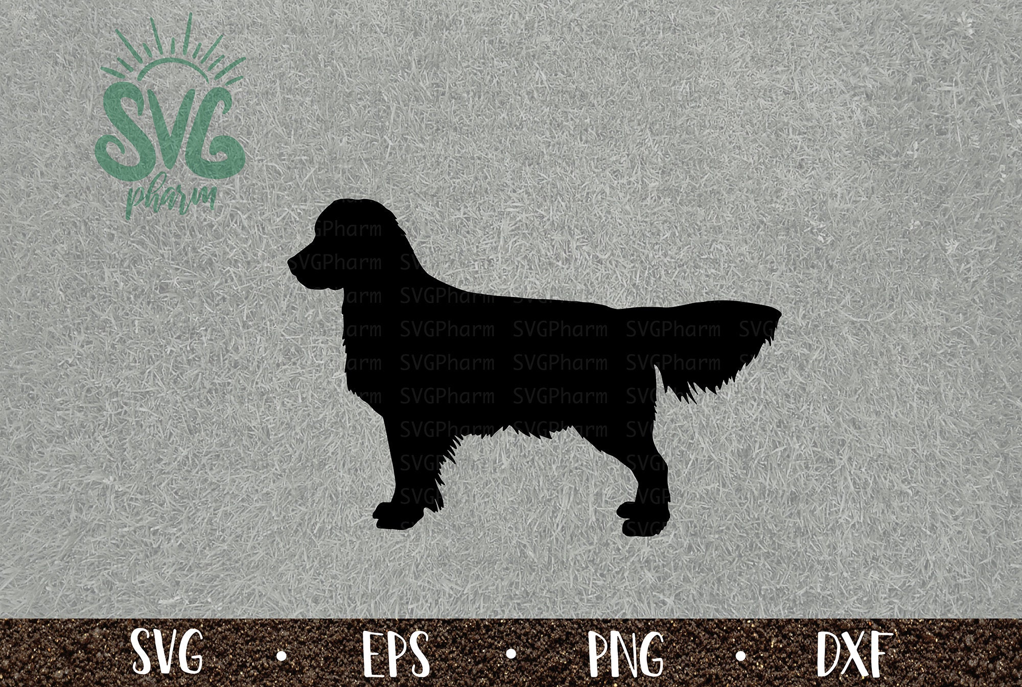 Golden Retriever SVG / Dog Silhouette / Dog Svg / Large Breed Dog / Png ...