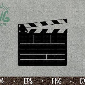 Clapperboard SVG / Clapperboard Decal / Movie Director/Filming Equipment / PnG DXF EPS / Cricut / Silhouette / Digital Cut File / Clip Art
