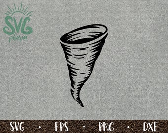 Tornado Storm SVG / Twister / Hurricane Storm / PnG DXF EPS / Cricut / Silhouette / Digital Cut File / Clip Art