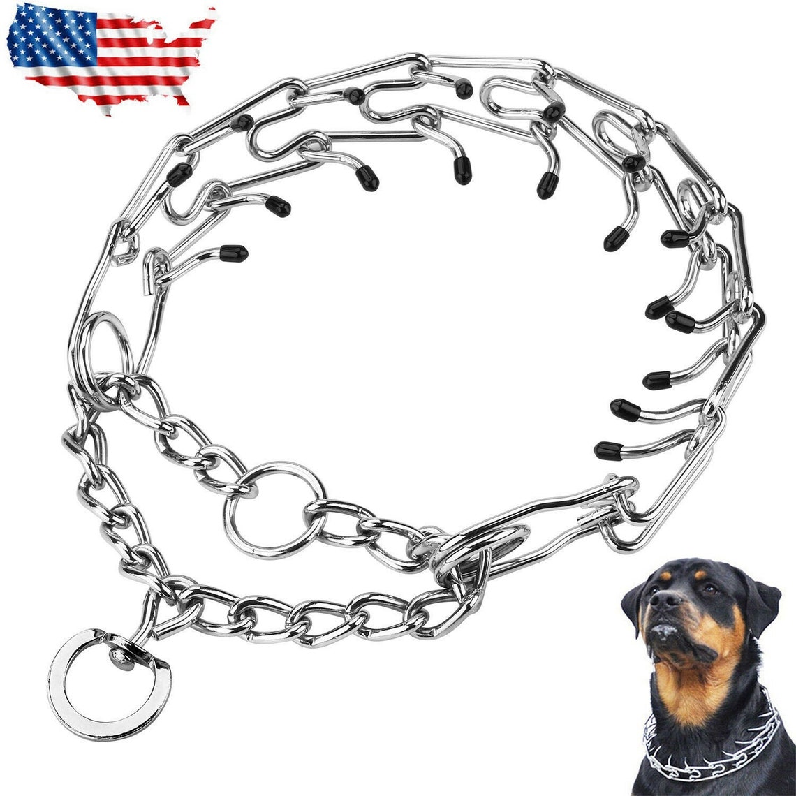 Dog Training Choke Chain Collar Adjustable Metal Pinch 4.0m Etsy