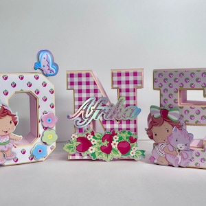 Baby Strawberry Shortcake, Carta 3d, Una carta 3d, Decoración baby Strawberry