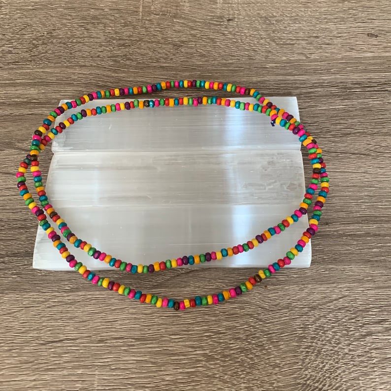 other variety colors available made with love! stretchable cord Variety Wooden Waist Beads Without clasp or charms Custom to order
