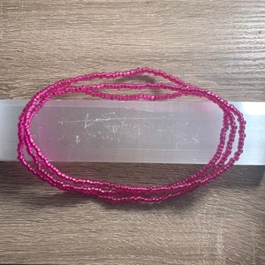 Single Color Vibrant Waist Beads, Handmade to order, stretch cord, weight loss tracker, adornment, WITHOUT clasp and Charms.
