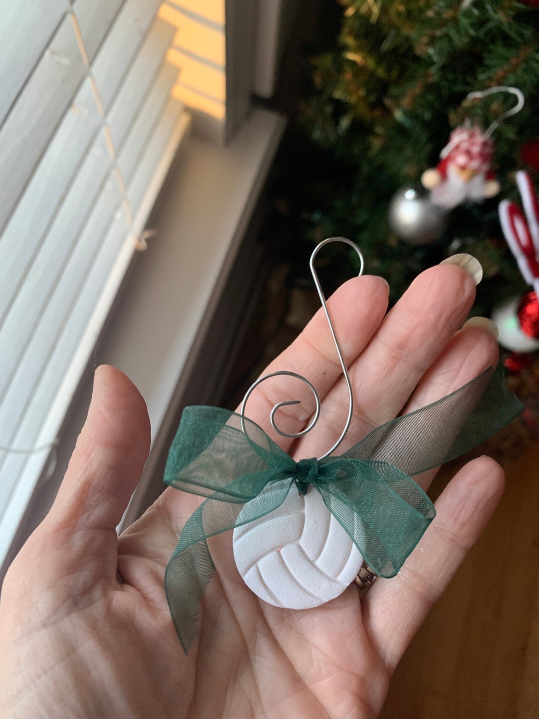 Volleyball Ornament Polymer Clay Etsy