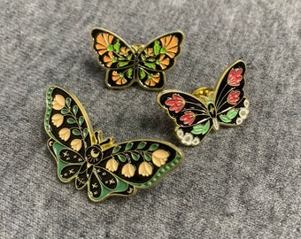 Flower Butterfly Enamel Pin,Monarch Butterfly Enamel Pin,Cute Butterfly Pin,Mini Butterfly Pin,Insect Pin,Enamel Pins,Enamel Pins,Lapel Pin
