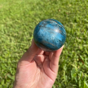 Blue Apatite Sphere- Communication, Balancing, Personal Growth