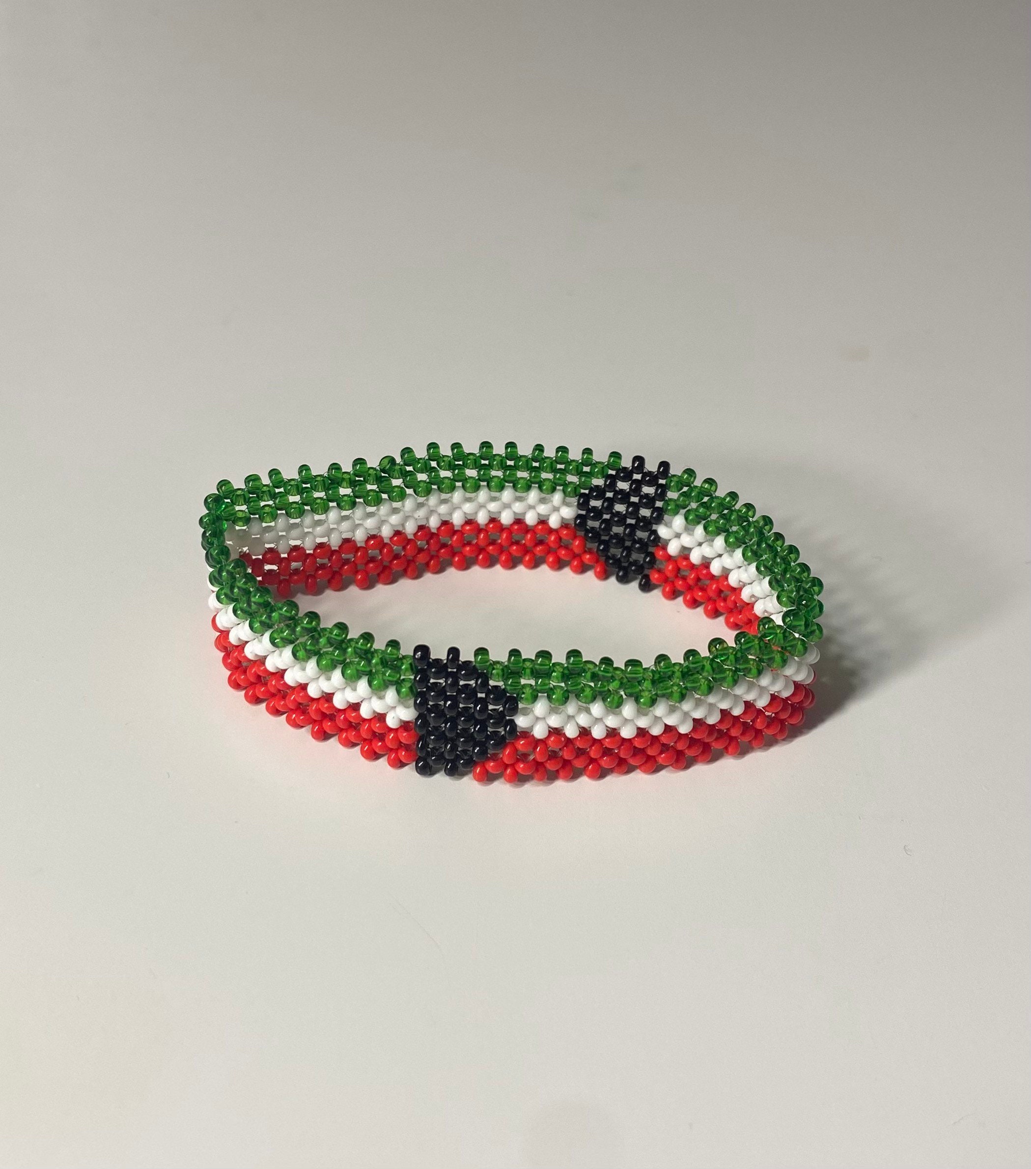 Middleeast Country Flag Beaded Bracelet Yemen Palestine Iraq Etsy UK