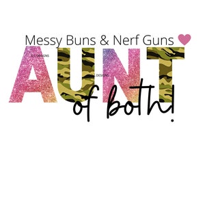 Messy Bun & Nerf Gun Tante Sublimation