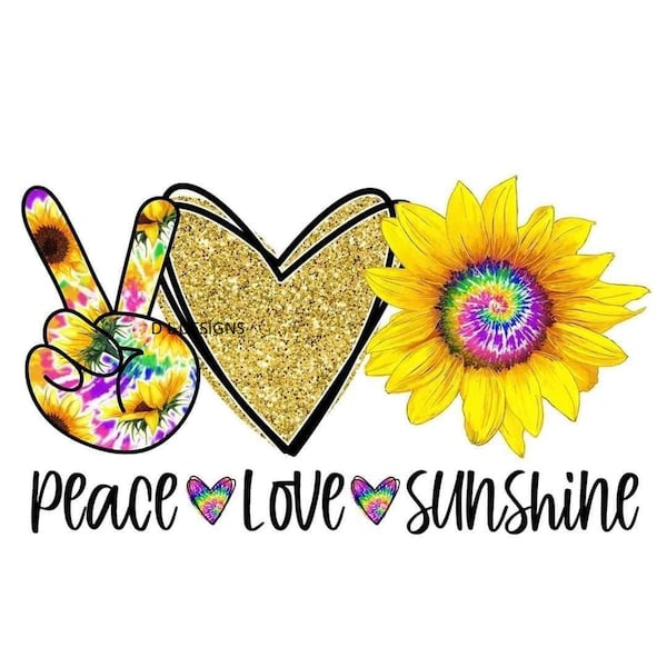 Peace Love Sunshine Sublimation Wrap