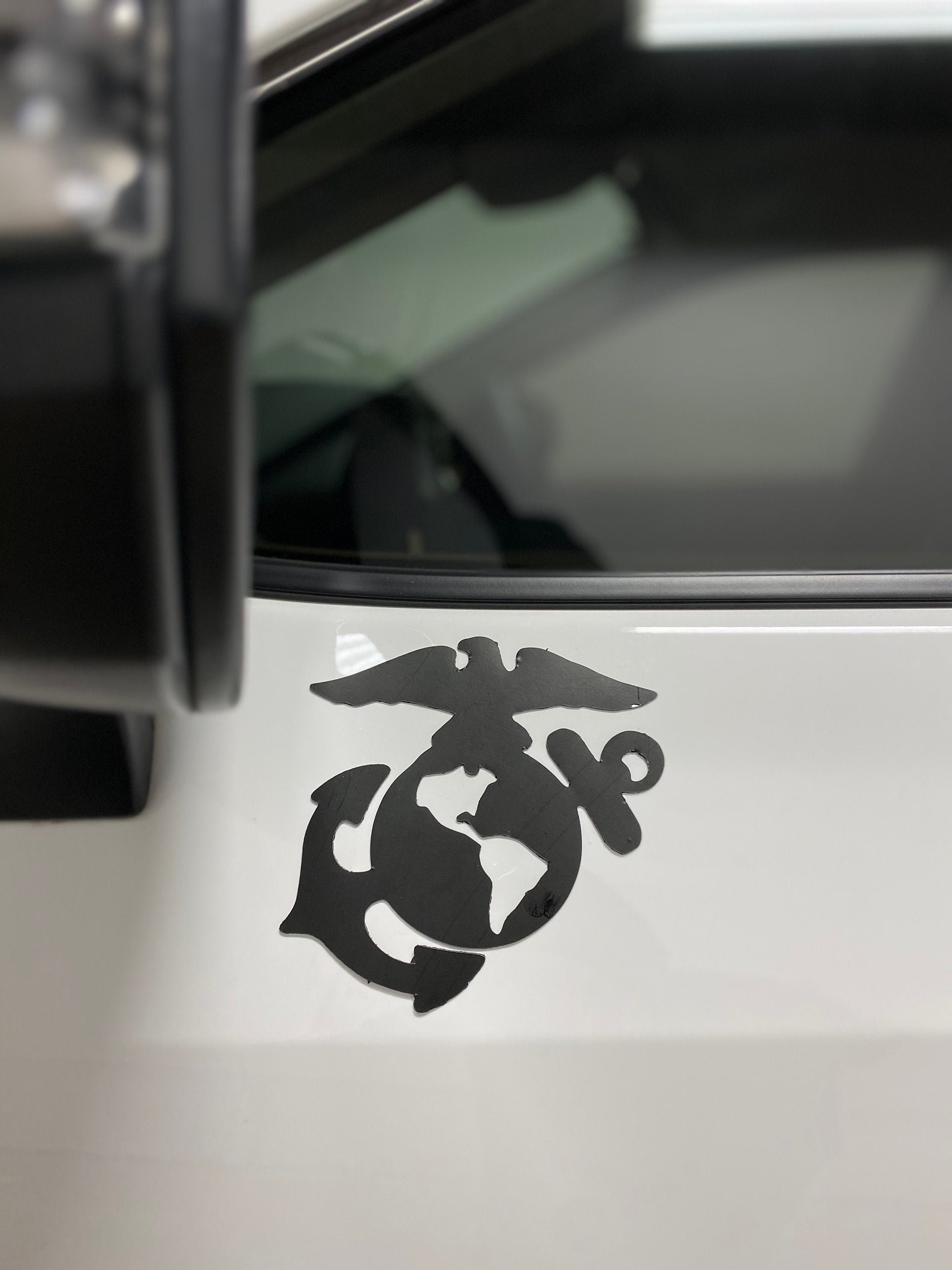 Marines Corp Car Flag Magnet Matte Black 30 Mil Etsy
