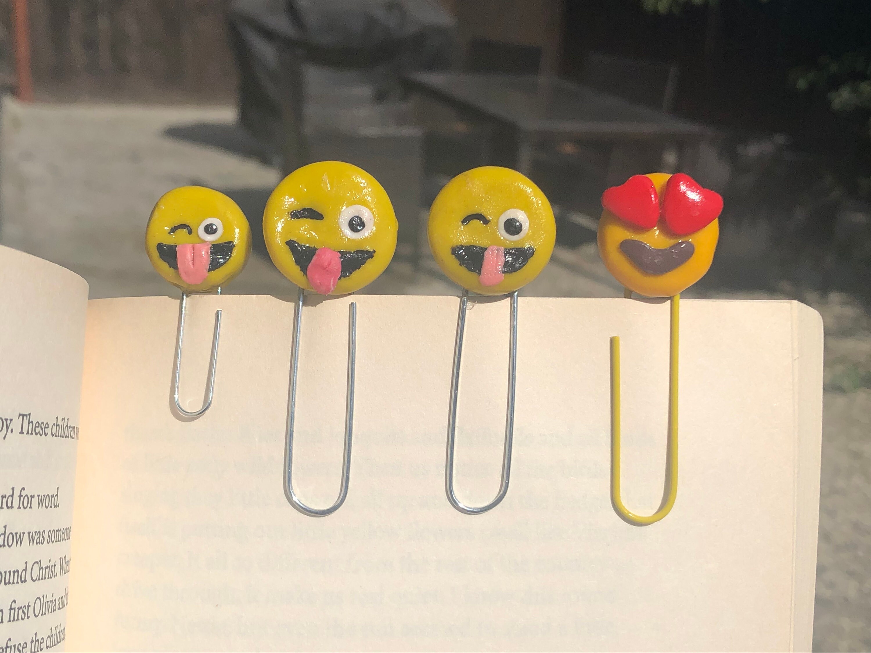Paperclip Bookmark Set // Smiley Face Bookmark Set // Emoji Etsy