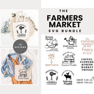 Farmers Market SVG for Cricut, Shop Local Shop Small, Fresh Produce, Farmers Market Sign