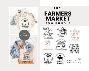 Farmers Market SVG for Cricut, Shop Local Shop Small, Fresh Produce, Farmers Market Sign