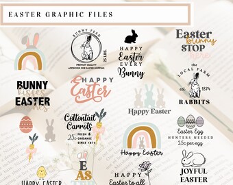 SVG de Pascua, Decoraciones de Pascua, Archivos svgs de Pascua, Paquete svg de Pascua, Cricut svg de Pascua, Imágenes Prediseñadas de Pascua Boho, Imágenes Prediseñadas de Pascua