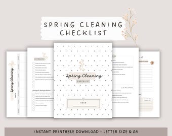 Spring Cleaning Checklist | Printable Cleaning Checklist | Cleaning Printables | Cleaning Routine | Home Cleaning List