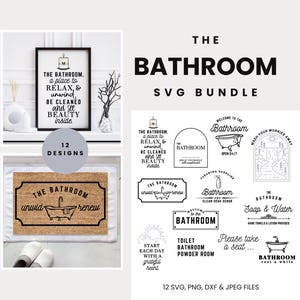 Bathroom svg files, svg cut file bundle, Bathroom cut files, Home Svgs, Bathroom Graphics, Bathroom Wall Art