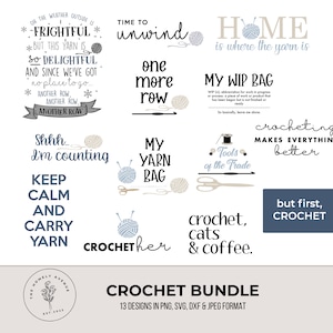 Crochet svg, Yarn svg, Crochet Bundle, Knitting Clipart, Crochet Clipart