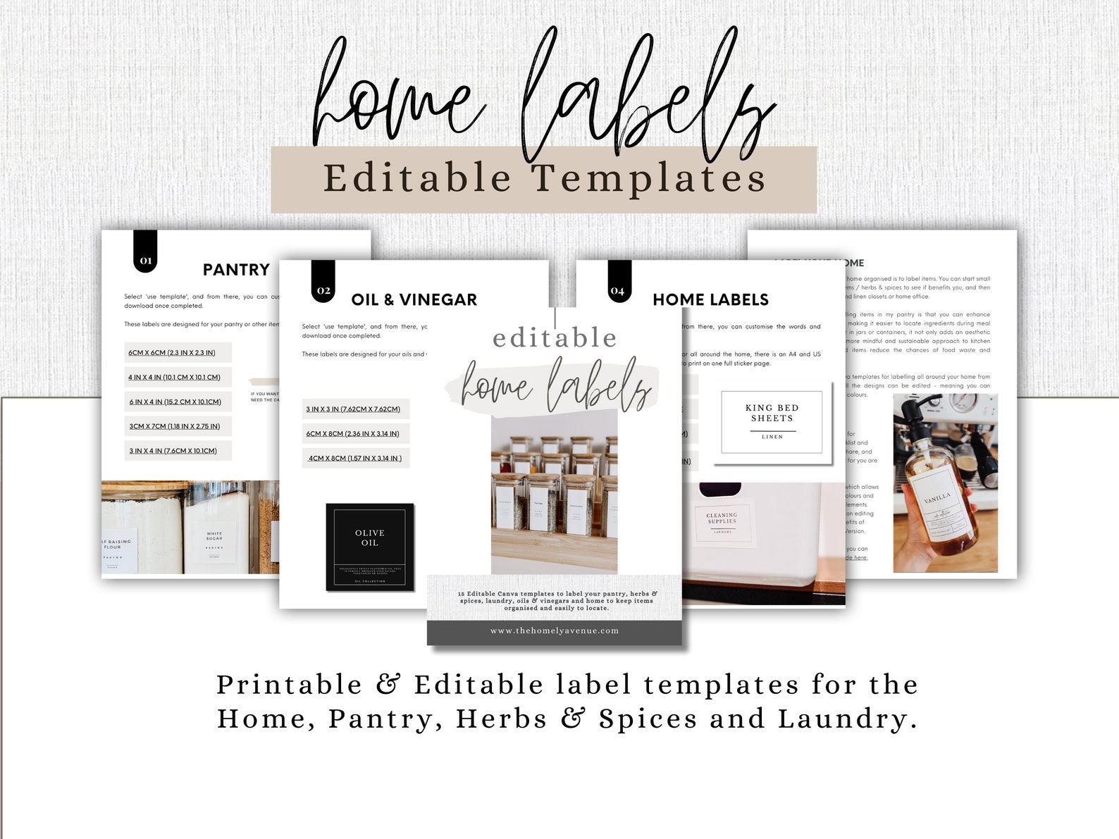 Home Labels Template, Syrup Labels, Herb and Spice Labels, Laundry ...