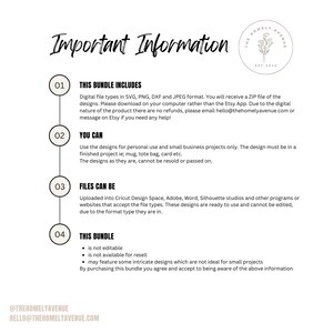Pu&ograve; includere: Informazioni importanti su un pacchetto di design digitali. Il pacchetto include file SVG, PNG, DXF e JPEG. I design possono essere utilizzati per progetti personali e di piccole imprese. I file possono essere caricati in Cricut Design Space, Adobe, Word, Silhouette studios e altri programmi. Il pacchetto non &egrave; modificabile, non &egrave; disponibile per la rivendita e potrebbe includere alcuni design intricati.