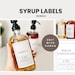 Syrup Labels for Your Coffee Bar Decor, Pumpkin Spice Label, Minimalist ...