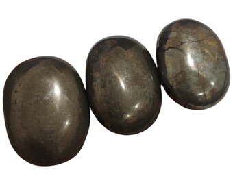Pyritpalmsten | Naturlig Fool's Gold Crystal, polerad helande sten